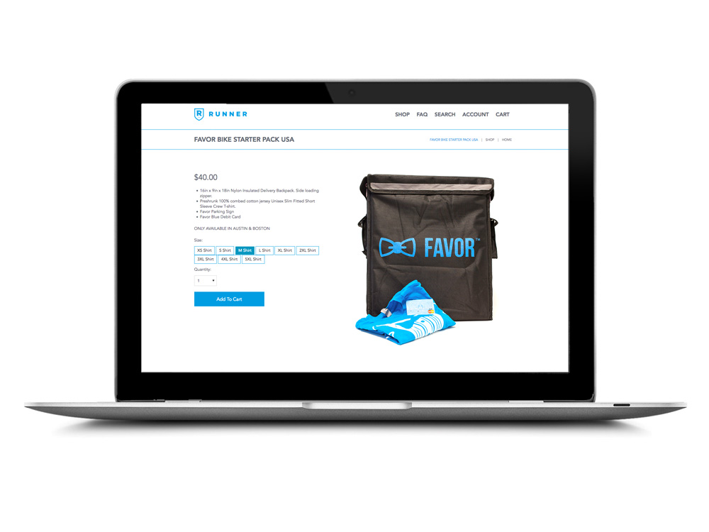 Favor Runner Store Website
